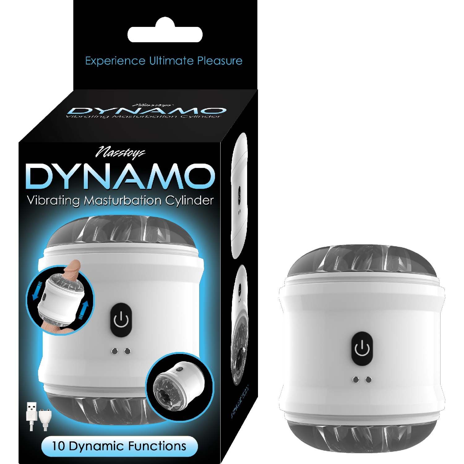 DYNAMO VIBRATING MASTURBATOR CYLINDER-WHITE - #3106-1