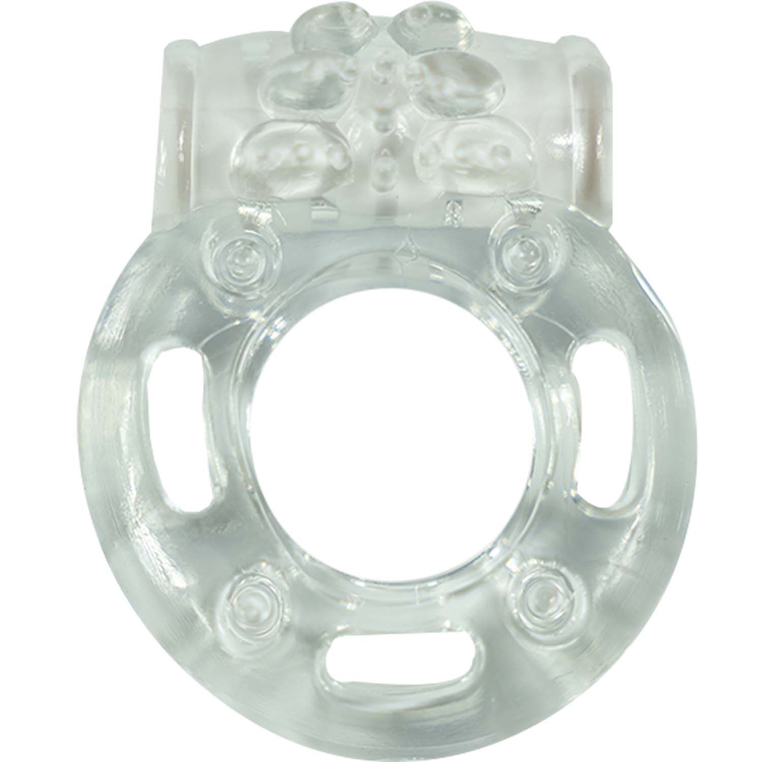 THE MACHO CRYSTAL COLLECTION VIBRATING COCKRING-CLEAR - 2369