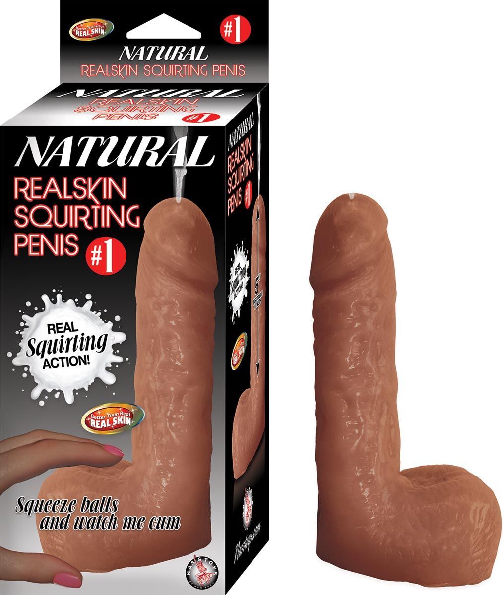 NATURAL REALSKIN SQUIRTING PENIS #1-BROWN - #2841