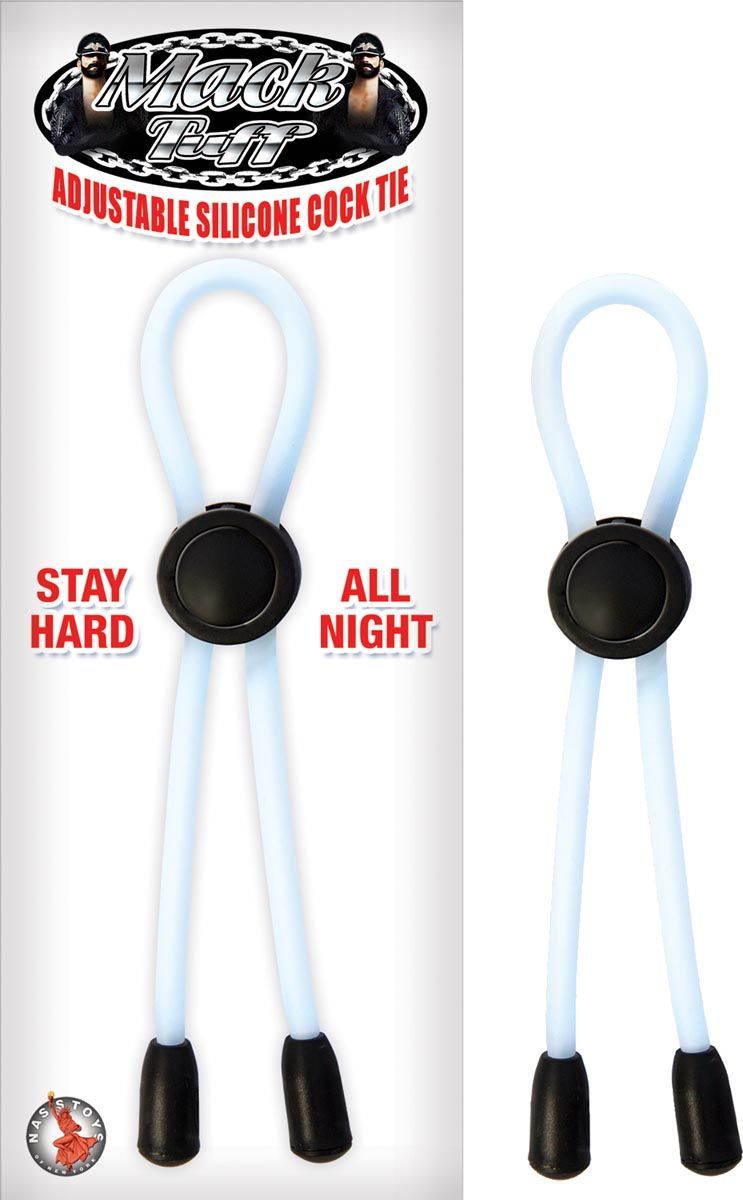 MACK TUFF ADJUSTABLE SILICONE COCK TIE - CLEAR - #2525-1