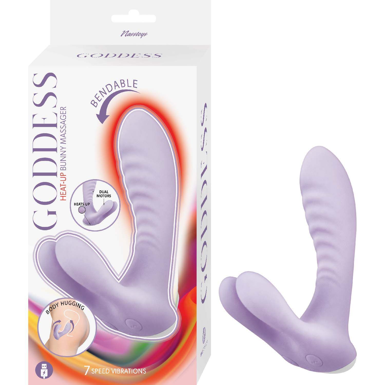 GODDESS HEAT UP BUNNY MASSAGER-LAVENDER - #3174