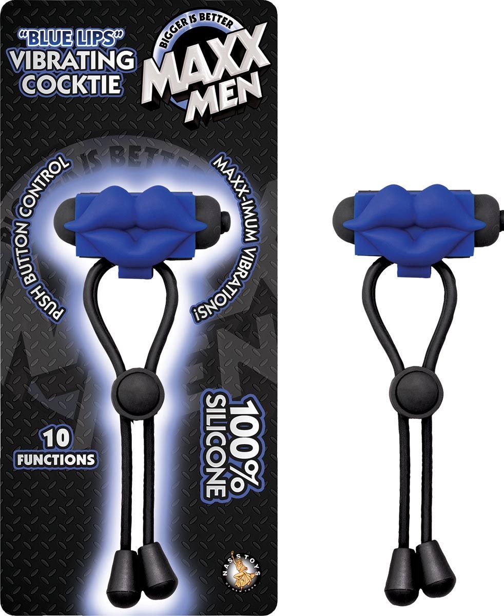 MAXX MEN &quot;BLUE LIPS&quot; VIBRATING COCKTIE-BLUE - #2650