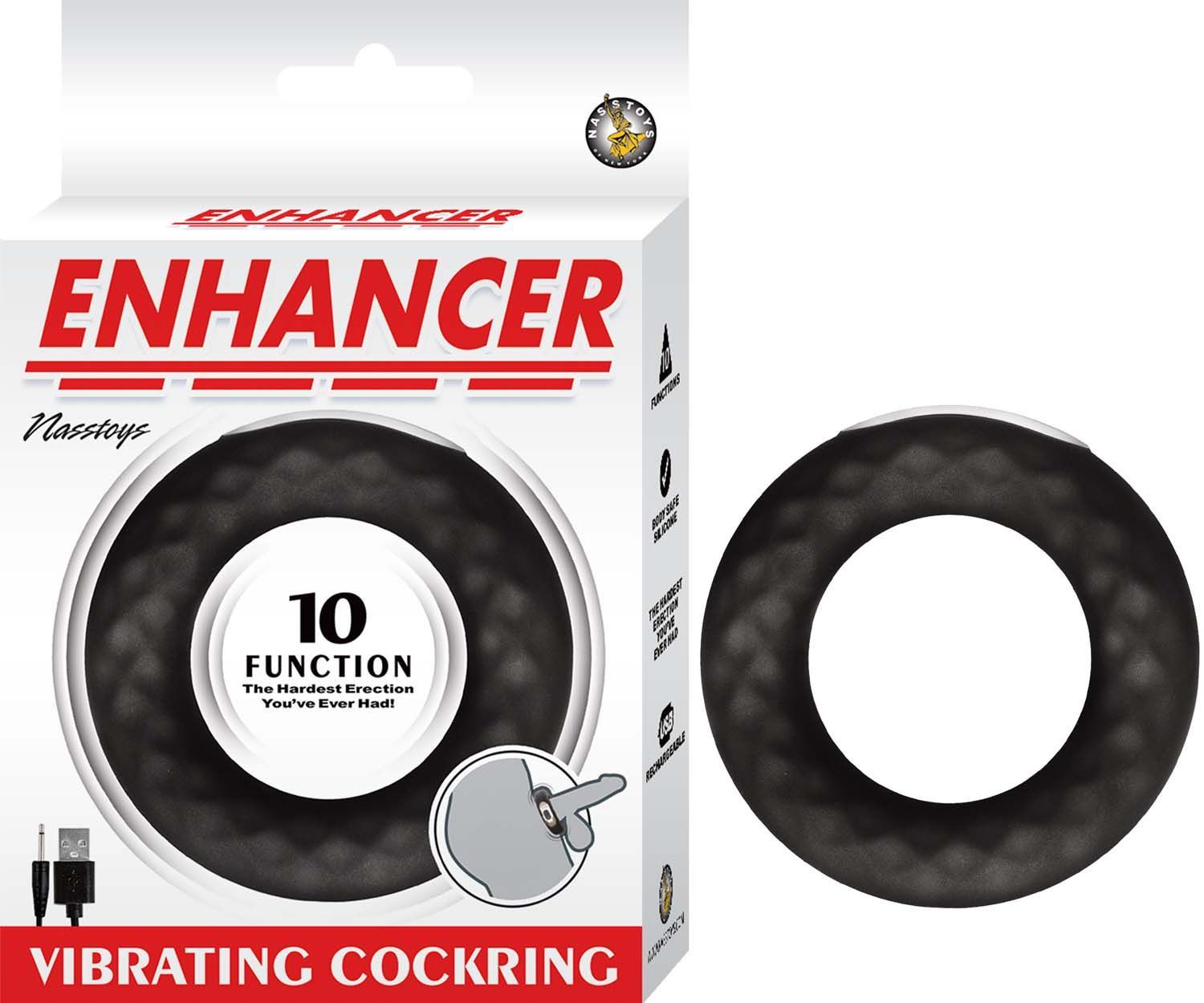 ENHANCER VIBRATING COCKRING-BLACK - #3062