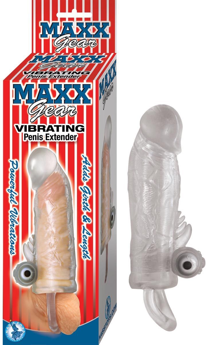 MAXX GEAR VIBRATING PENIS EXTENDER-CLEAR - #2731-1
