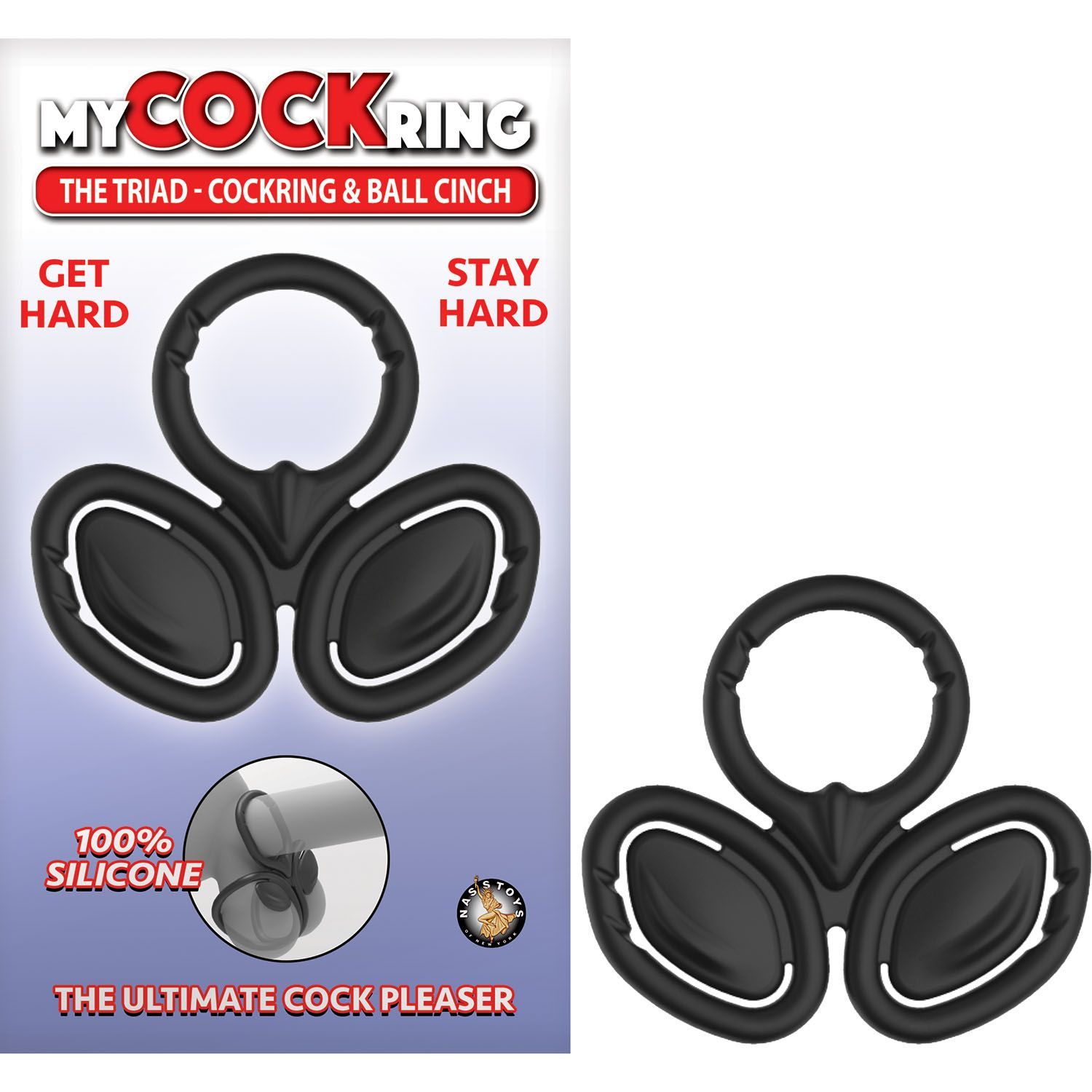 MY COCKRING THE TRIAD-COCKRING &amp; BALL CINCH-BLACK - #3005