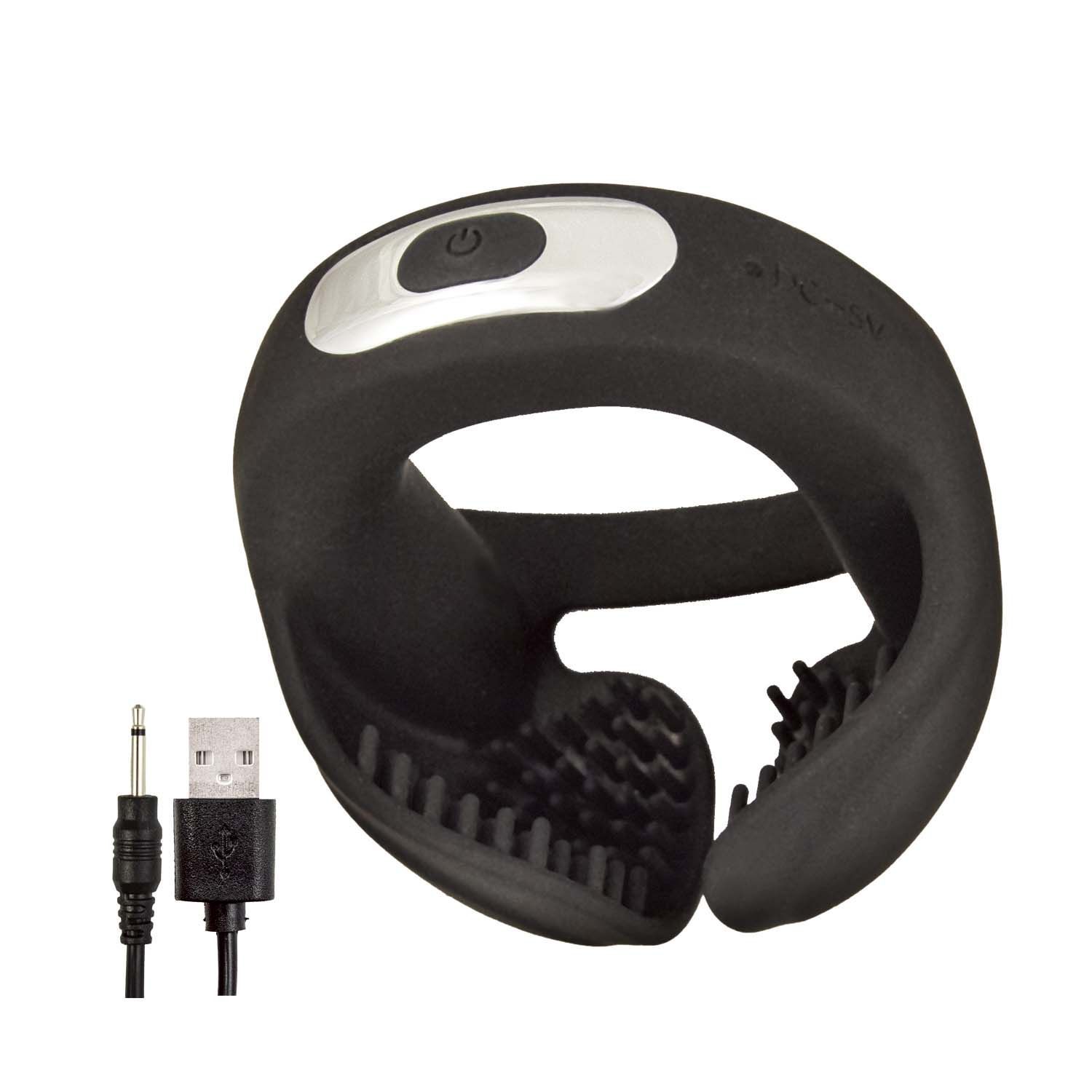 COCKPOWER SCROTUM HUGGER COCK RING-BLACK - #3168