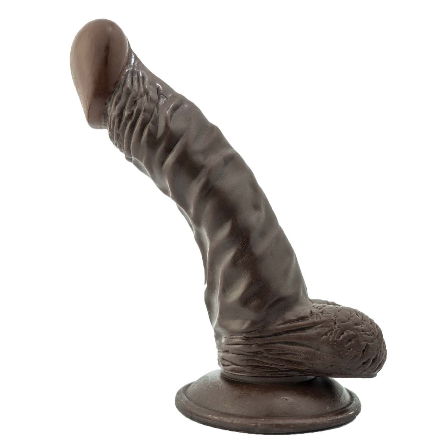 AFRO AMERICAN WHOPPER 7&quot; WITH BALLS-BROWN - #2139-2