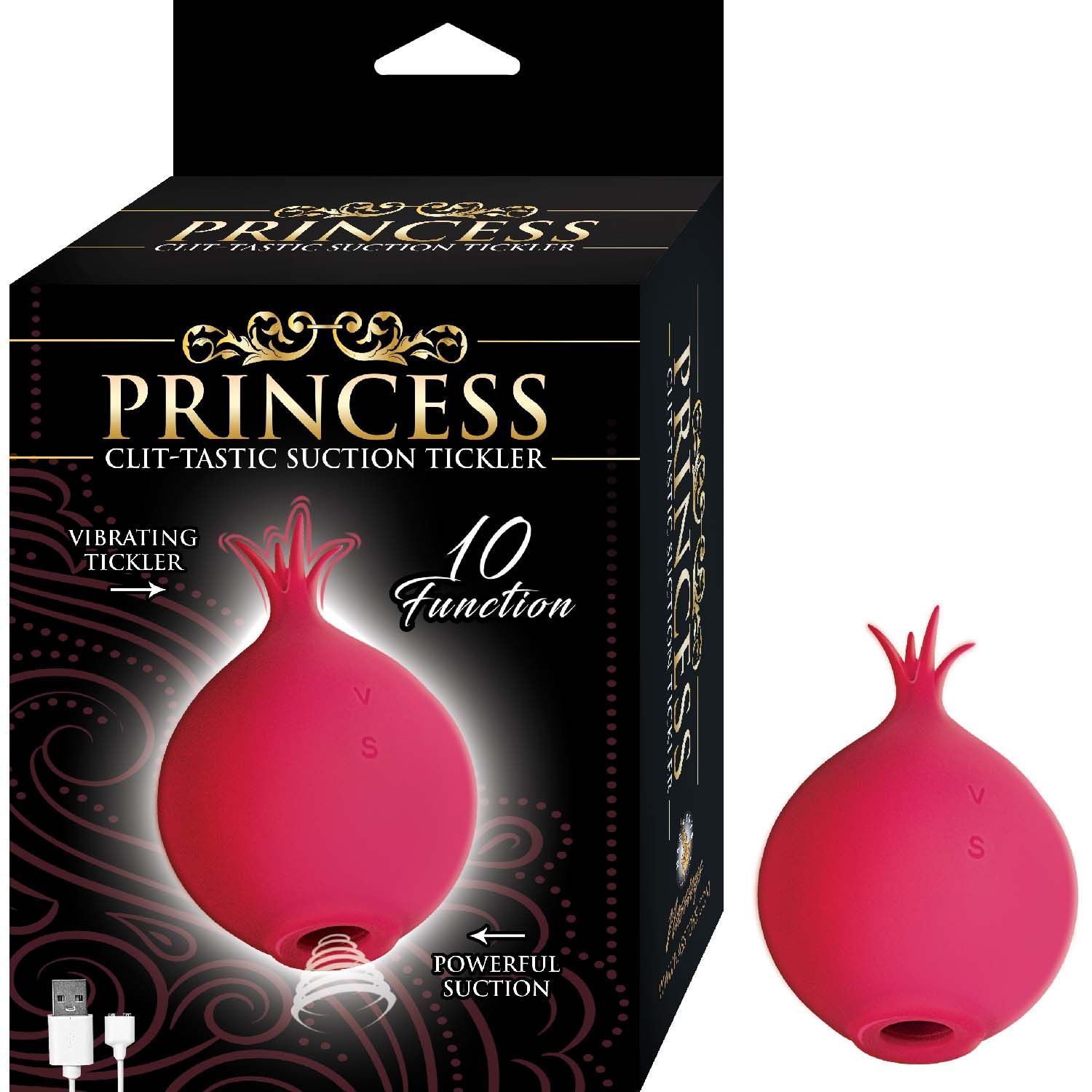 PRINCESS CLIT-TASTIC SUCTION TICKLER-RED - #3124-1
