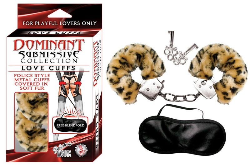 DOMINANT SUBMISSIVE LOVE CUFFS - LEOPARD - #2284-2