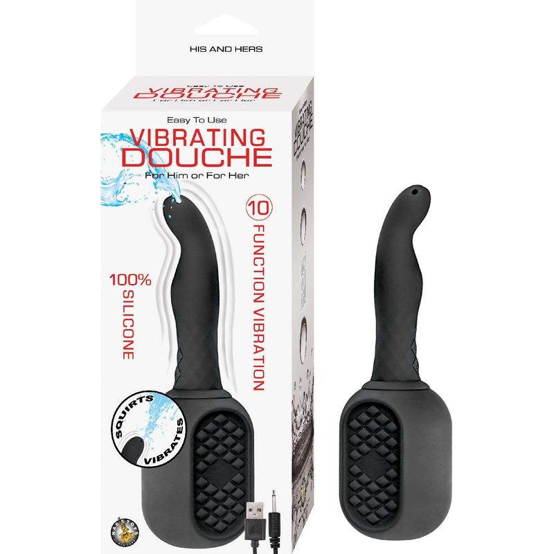 VIBRATING DOUCHE-BLACK - #3080-2