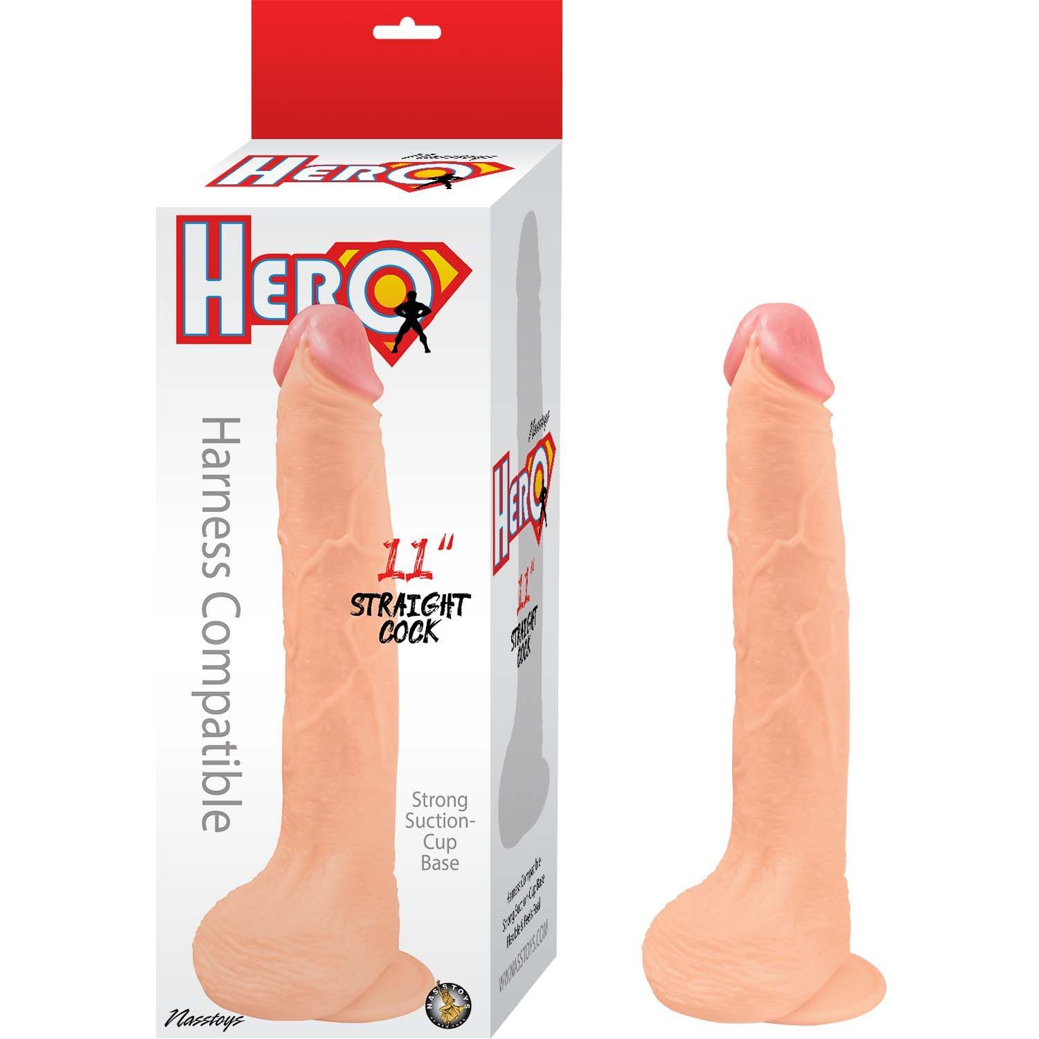 HERO 11&quot; STRAIGHT COCK-WHTE - #3085