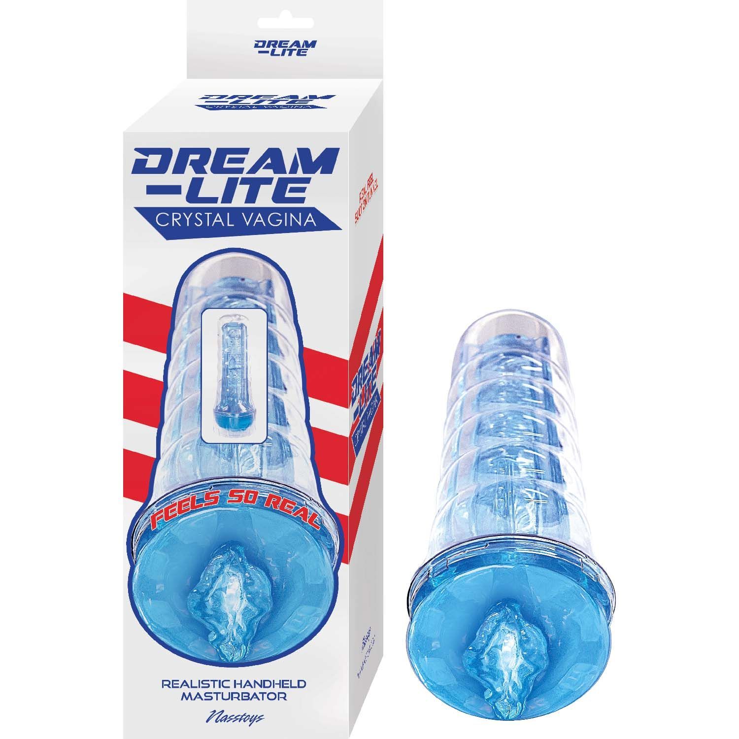 DREAM-LITE CRYSTAL VAGINA MASTURBATOR-BLUE - #3123-2