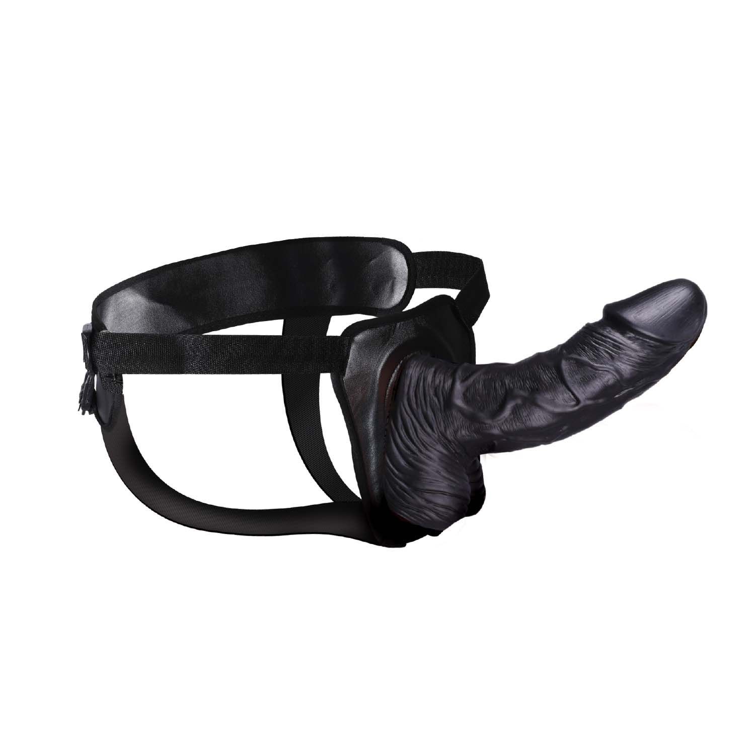 ERECTION ASSISTANT HOLLOW STRAP-ON 8&quot;-BLACK - #3054-2