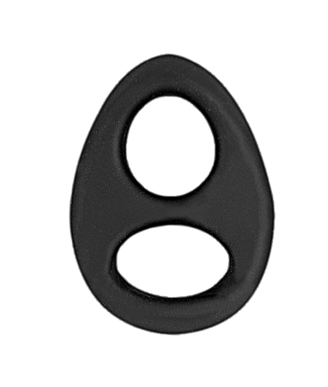 MY COCKRING COCK AND SCROTUM DOUBLE RING-BLACK - #2922
