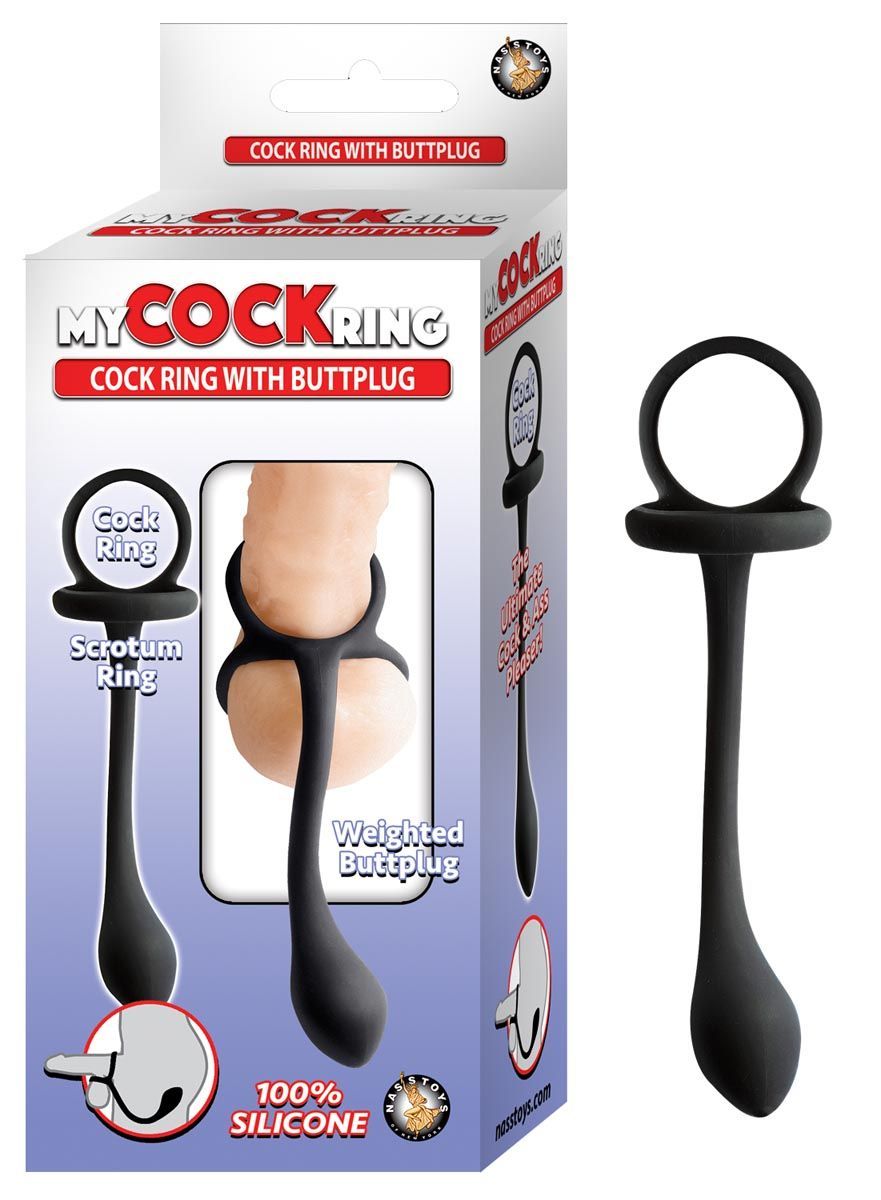 MY COCKRING COCKRING WITH BUTTPLUG-BLACK - #2876