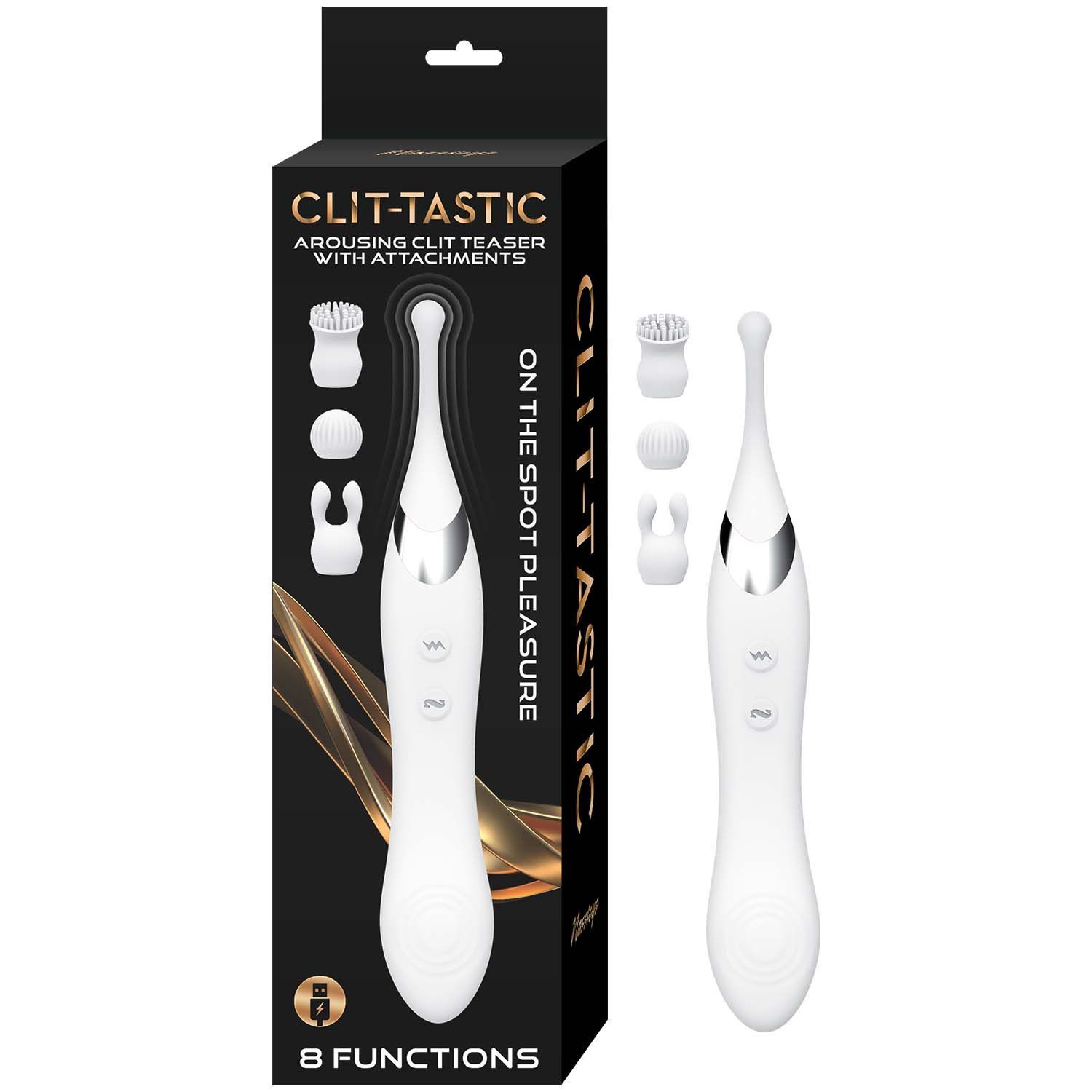 CLIT-TASTIC AROUSING CLIT TEASER W/ATTACHMENTS-WHITE - #3239-2