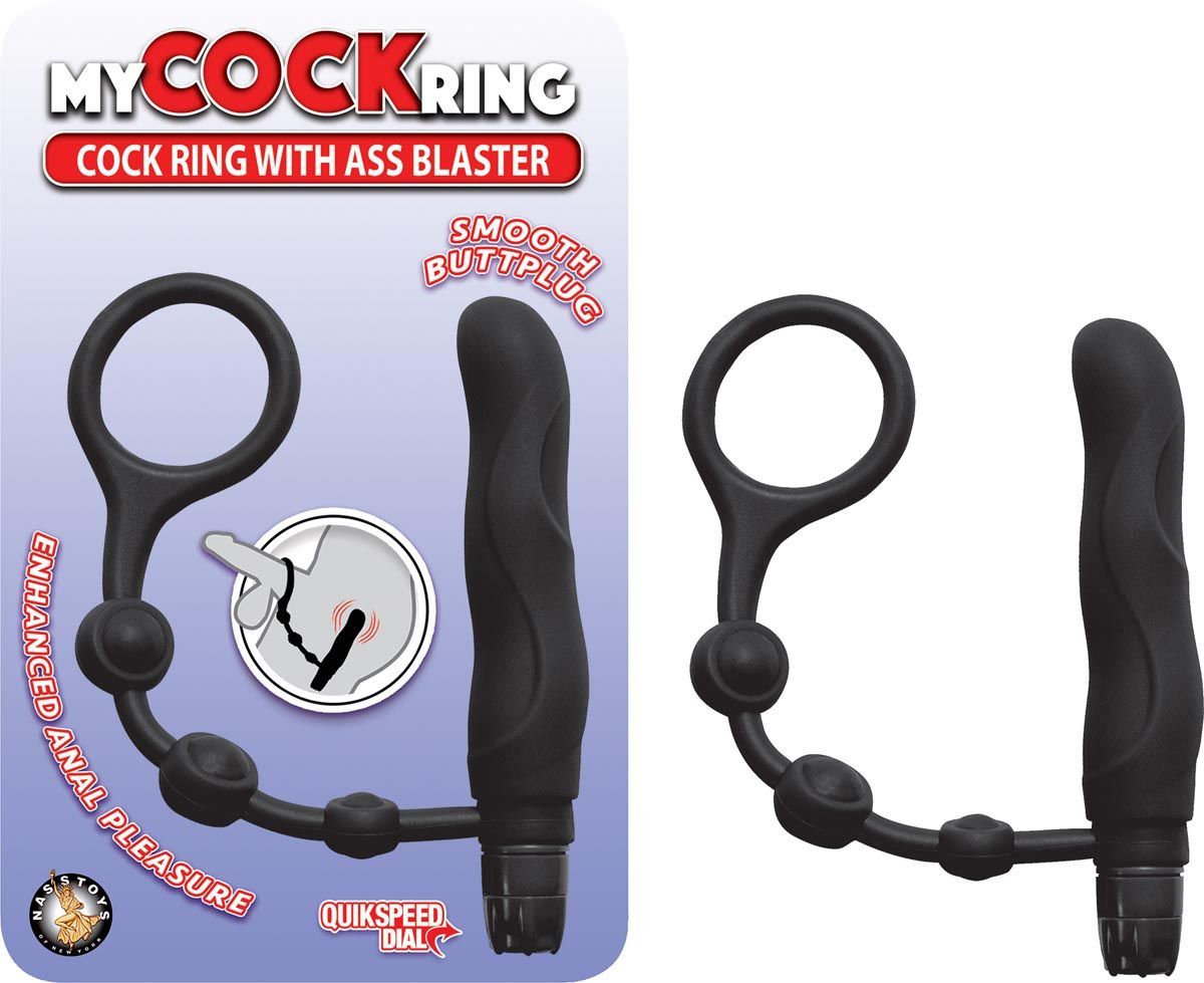 MY COCKRING WITH ASS BLASTER-BLACK - #2719-1