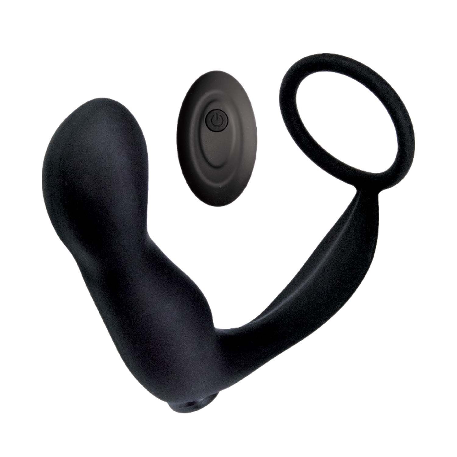 ASS-SATION REMOTE CONTOURED ANAL PLUG-BLACK - #3220