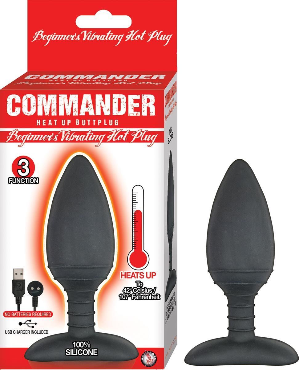COMMANDER BEGINNER&#39;S VIBRATING HOT PLUG-BLACK - #2809-1