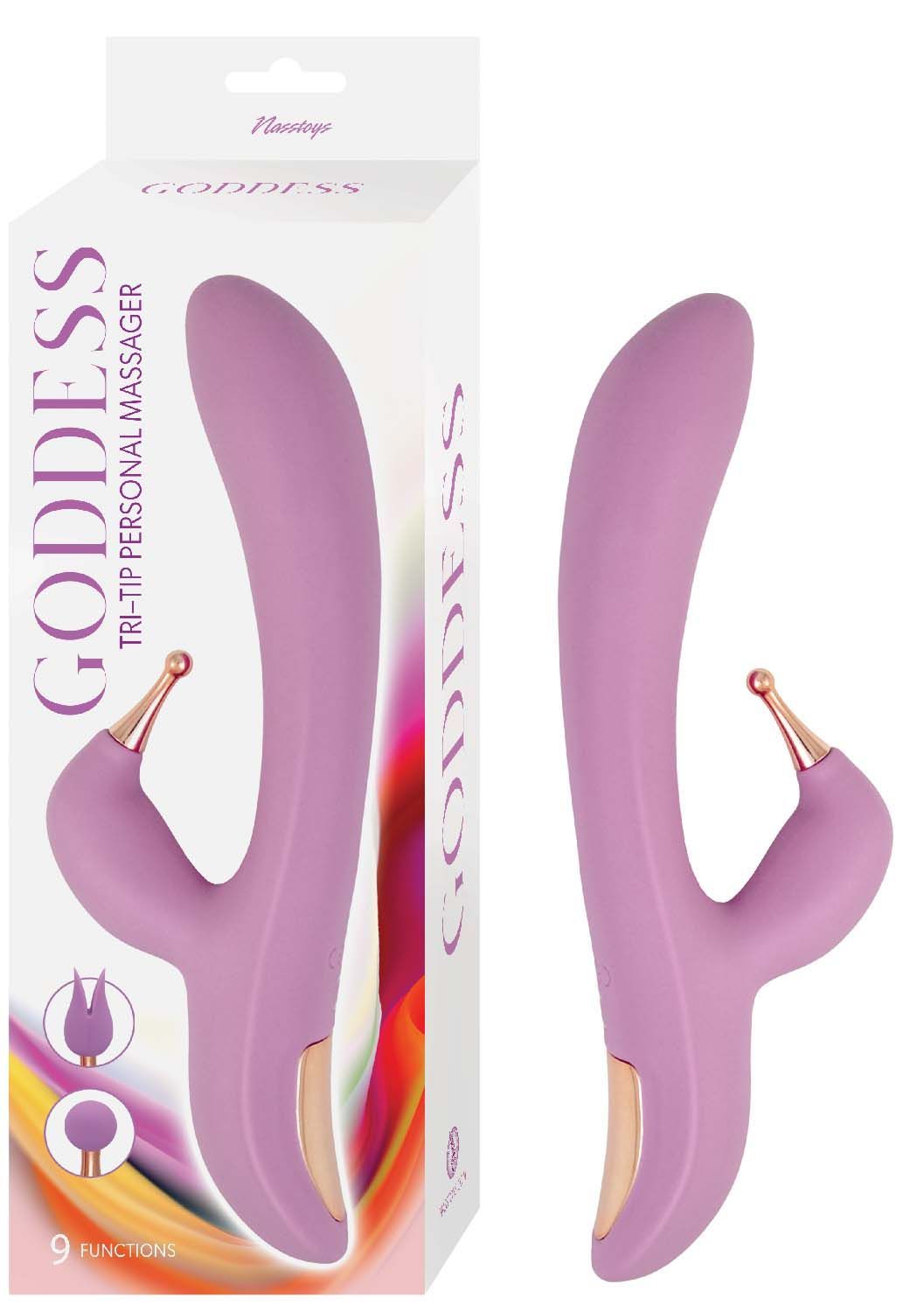 GODDESS TRI-TIP PERSONAL MASSAGER-LAVENDER - #3224-2