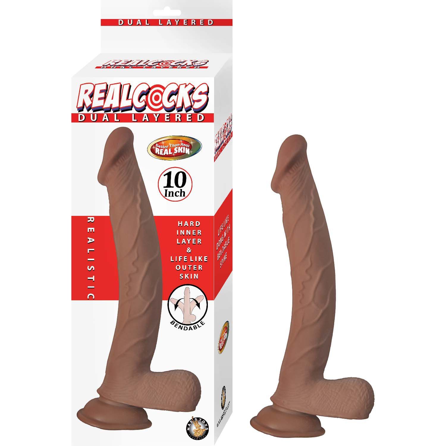 REALCOCKS DUAL LAYERED 10&quot;-BROWN - #3093-2