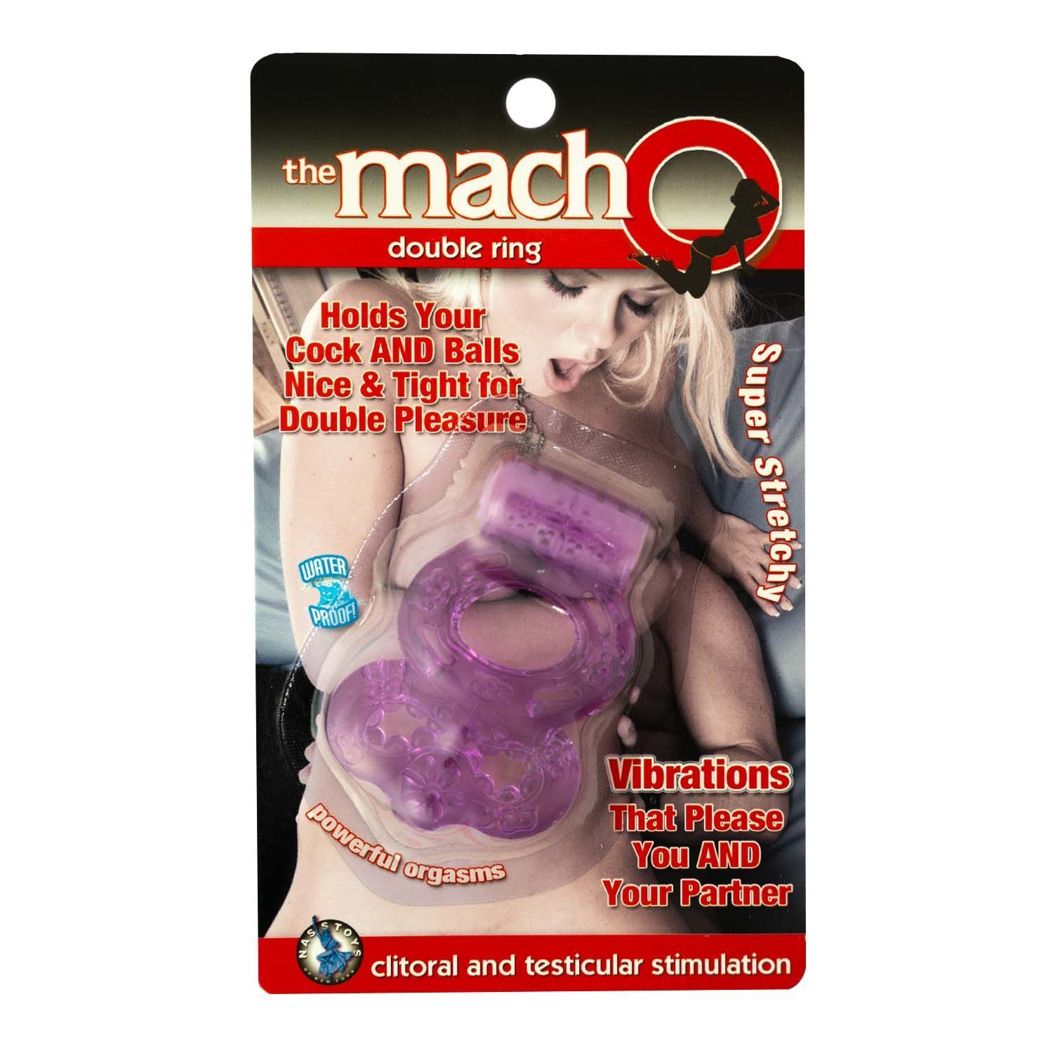 THE MACHO DOUBLE RING-PURPLE - #2145-2