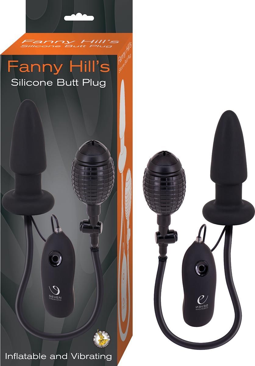 FANNY HILLS SILICONE BUTT PLUG-BLACK - #2965
