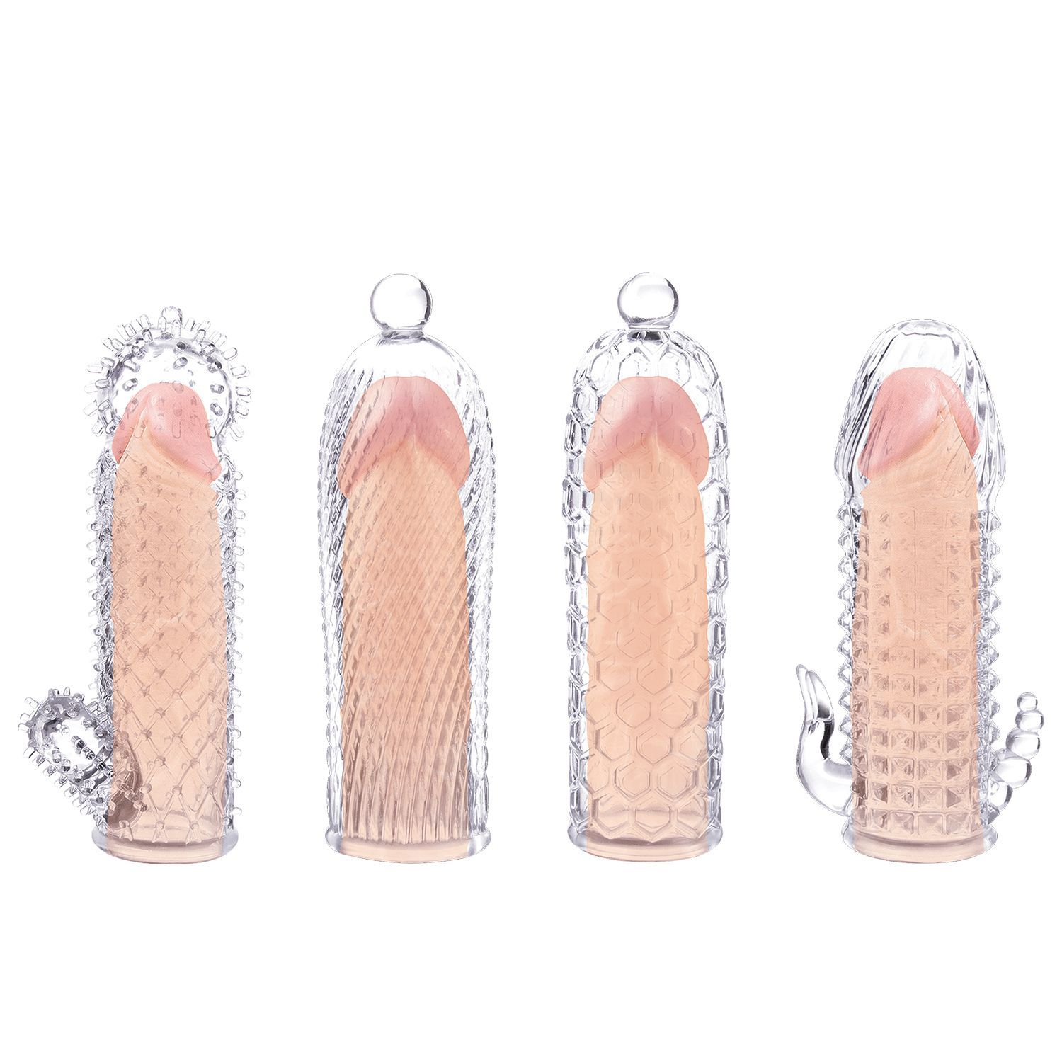 MAGIC SOFT &amp; STRETCHY TICKLER SLEEVES-CLEAR - #3228