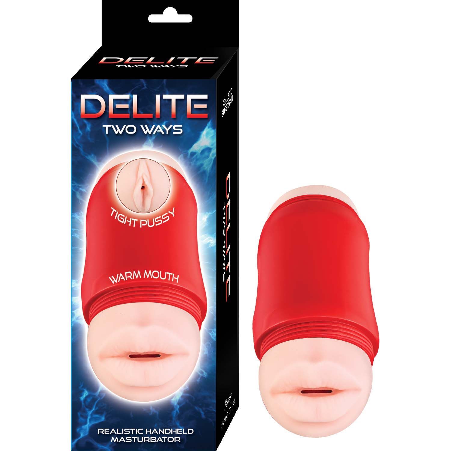 DELITE TWO WAYS MOUTH &amp; VAGINA-WHTE - #3179