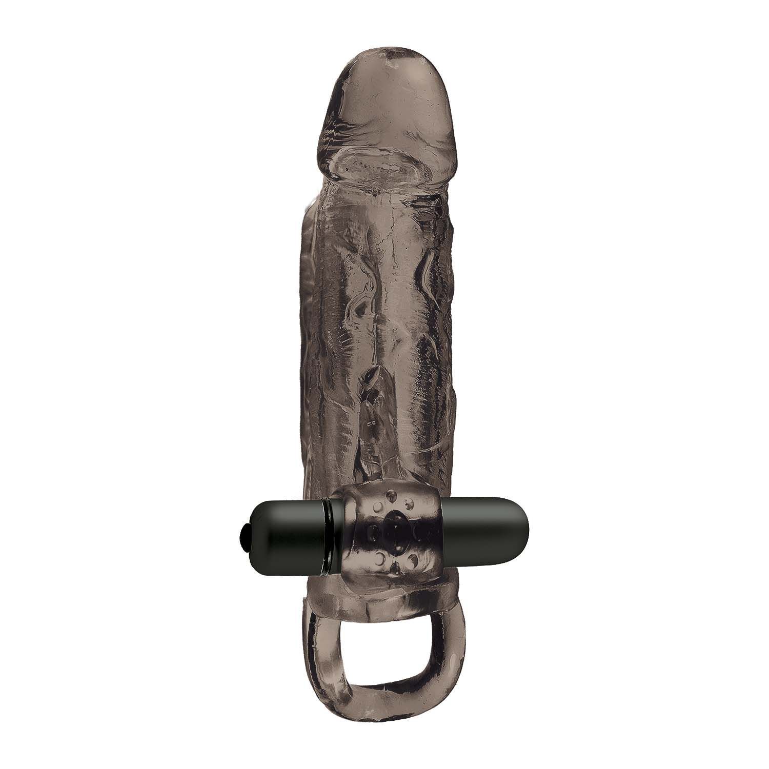 MAXX GEAR VIBRATING GRANDE PENIS EXTENDER-CLEAR - #2732-1