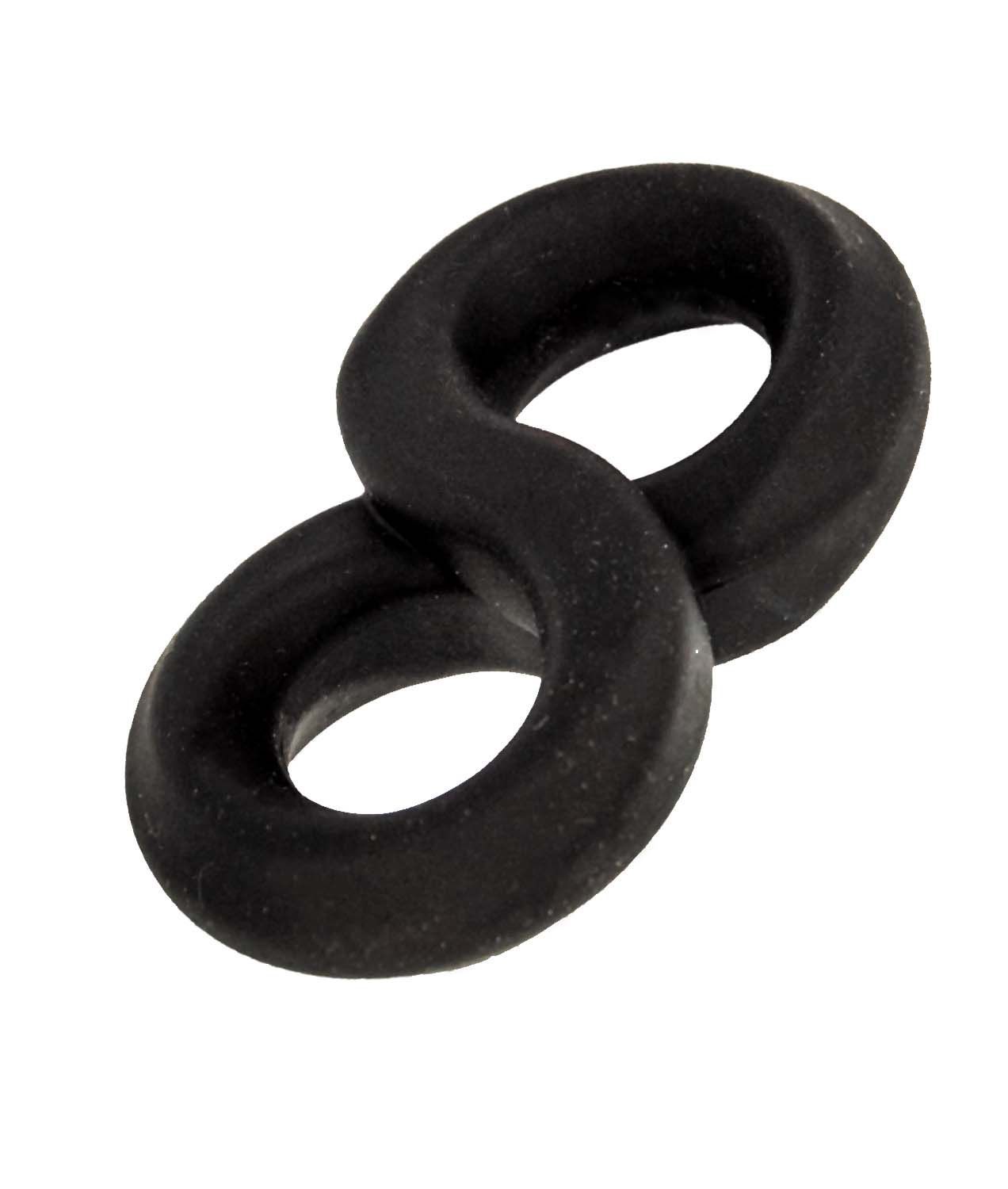 MY COCKRING FIGURE EIGHT COCK &amp; SCROTUM RING-BLACK - #2921