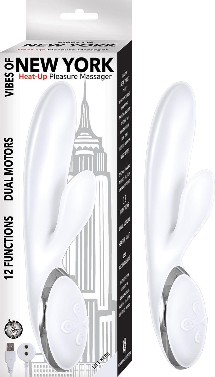 VIBES OF NEW YORK HEAT-UP PLEASURE MASSAGER-WHITE - #2916-1