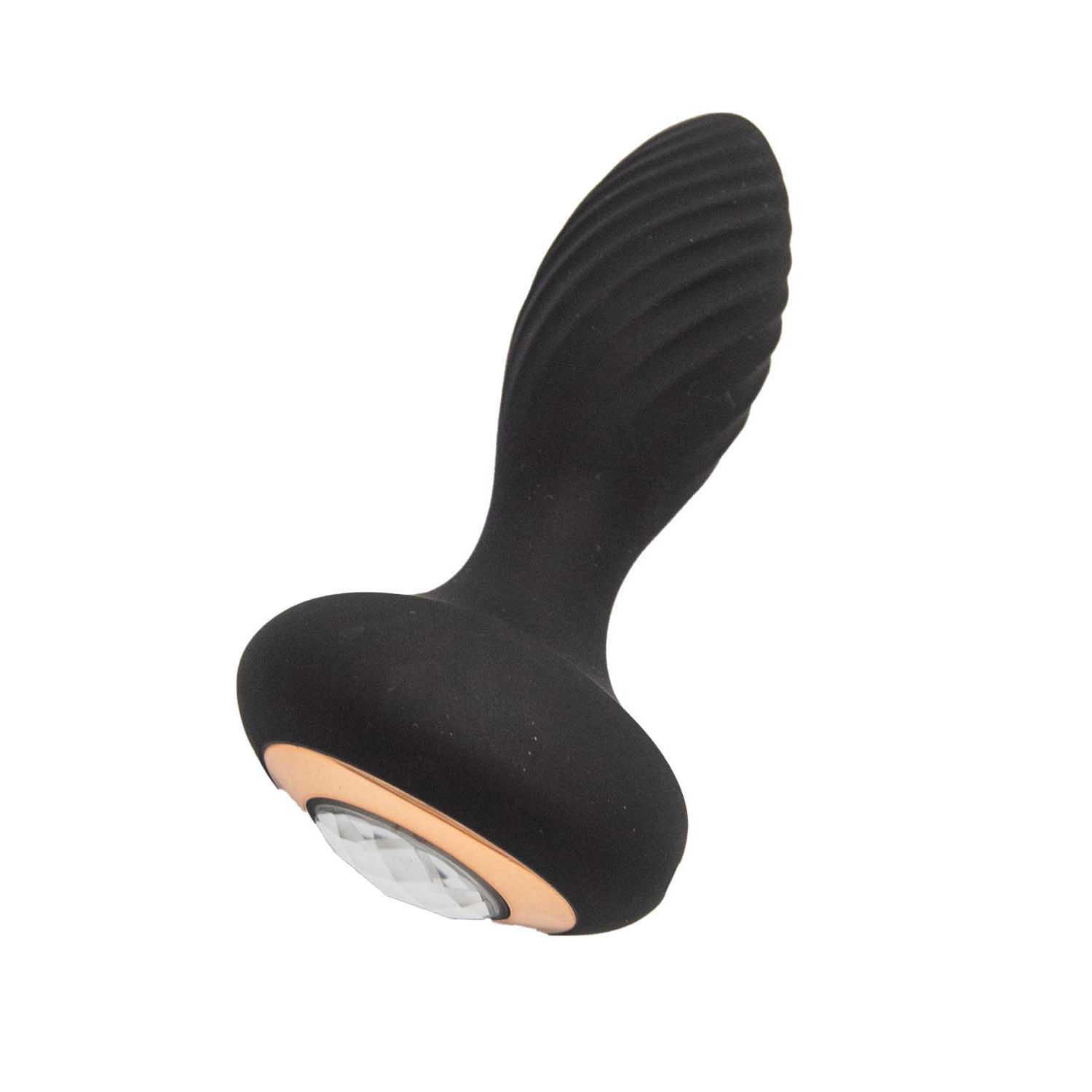 GODDESS DIAMOND VIBRATING PLUG-BLACK - #3210
