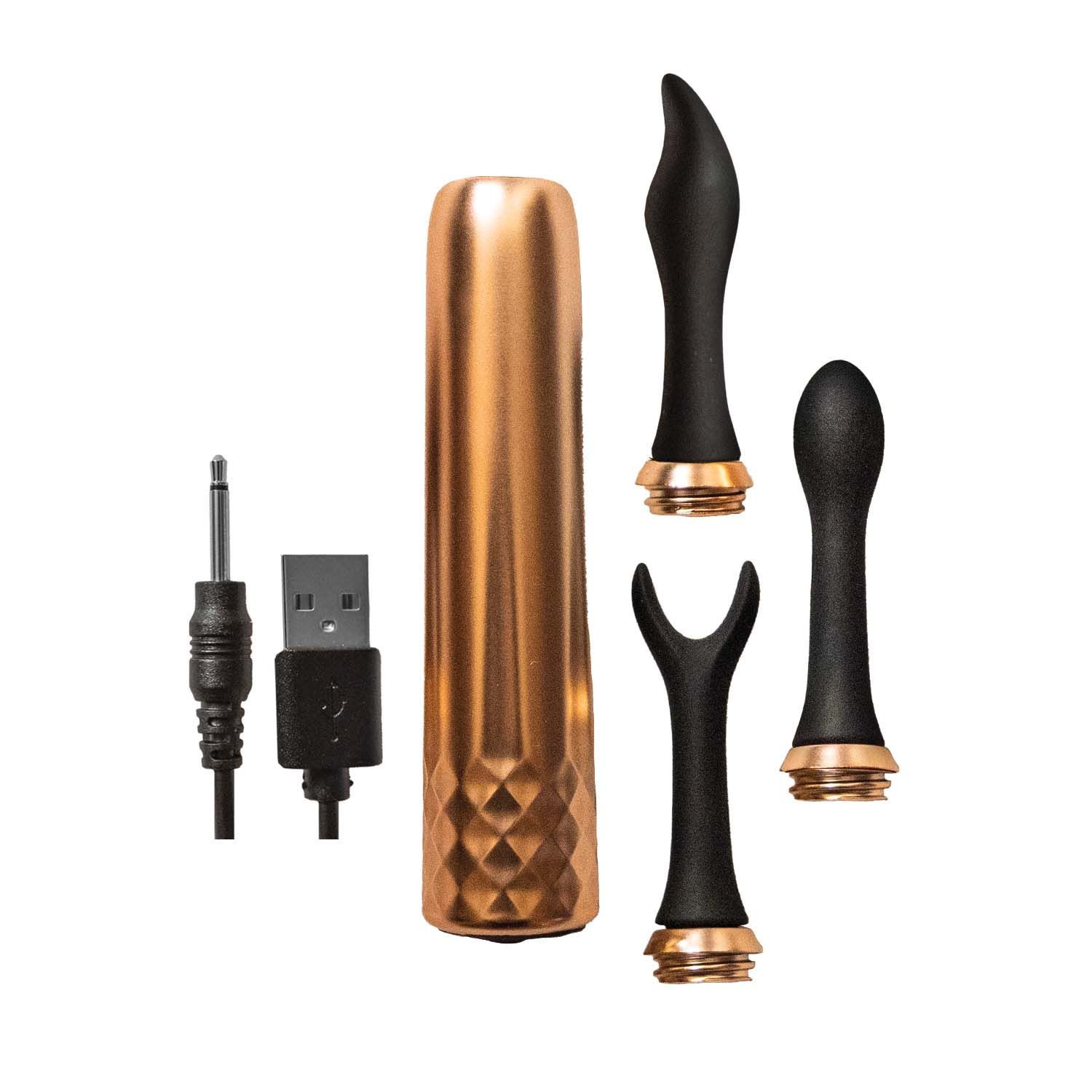 INTENSE TRIPLE TIP MASSAGER-ROSE GOLD - #2994
