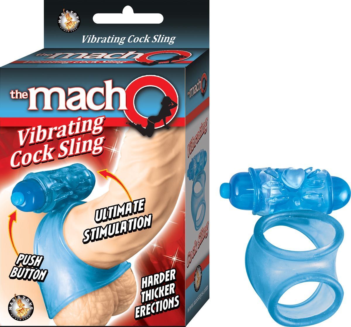 THE MACHO VIBRATING COCK SLING – BLUE - #2596-1