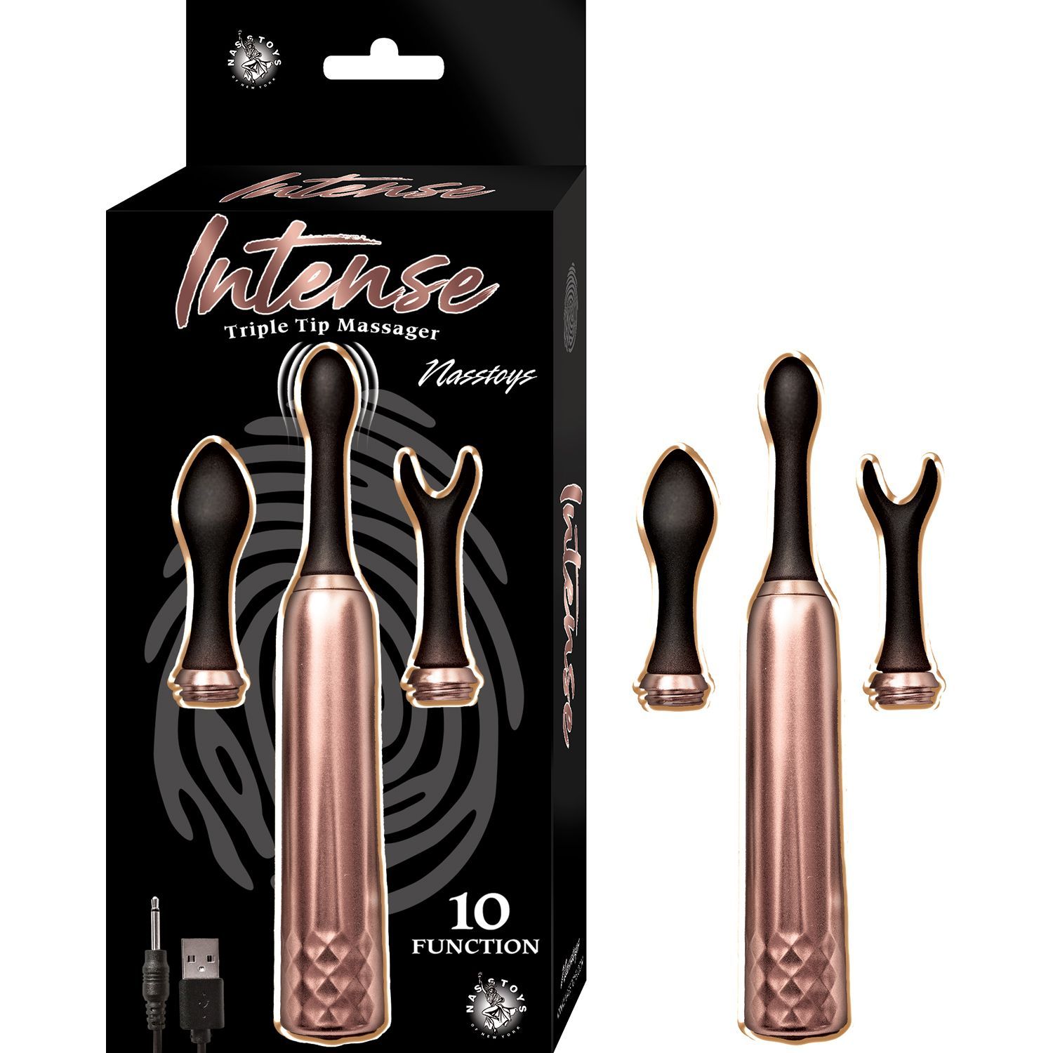 INTENSE TRIPLE TIP MASSAGER-ROSE GOLD - #2994