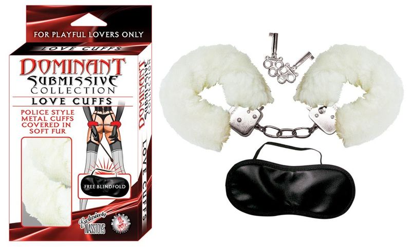 DOMINANT SUBMISSIVE LOVE CUFFS - WHITE - #2284-4