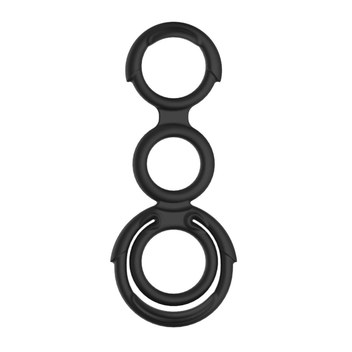 MY COCKRING QUATTRO-COCK &amp; SCROTUM RINGS-BLACK - #3007