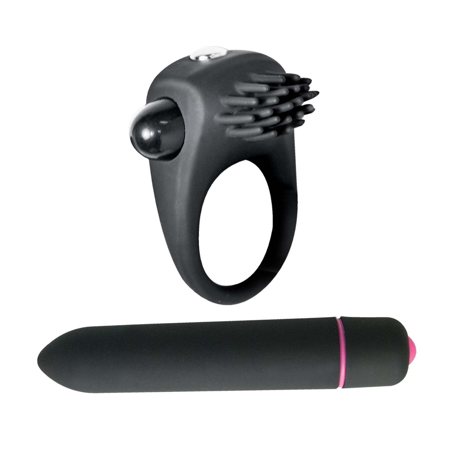 INTENSE COCKRING &amp; BULLET-BLACK - #2856