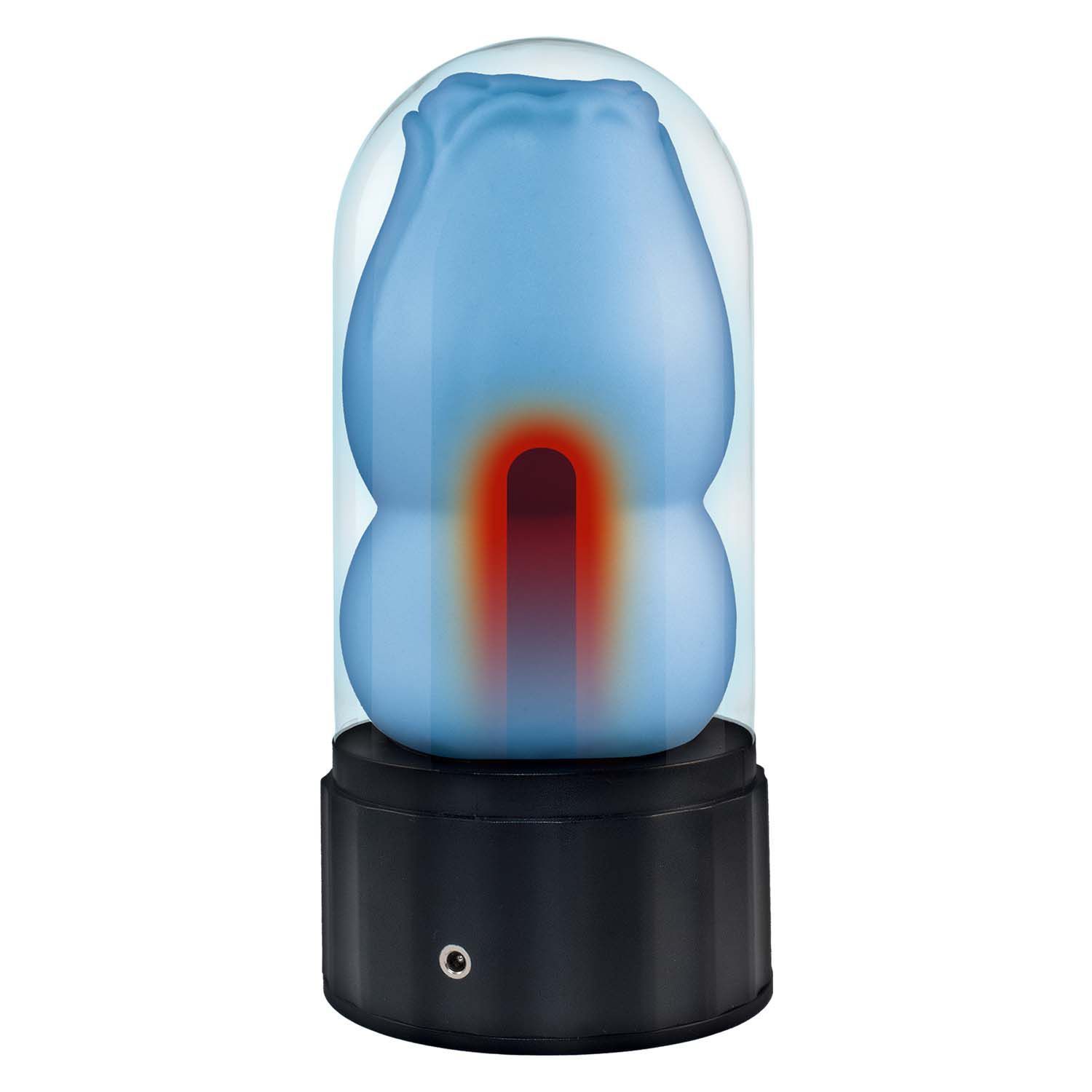 DELITE HEATED ROSE MASTURBATOR-BLUE - #3200-1