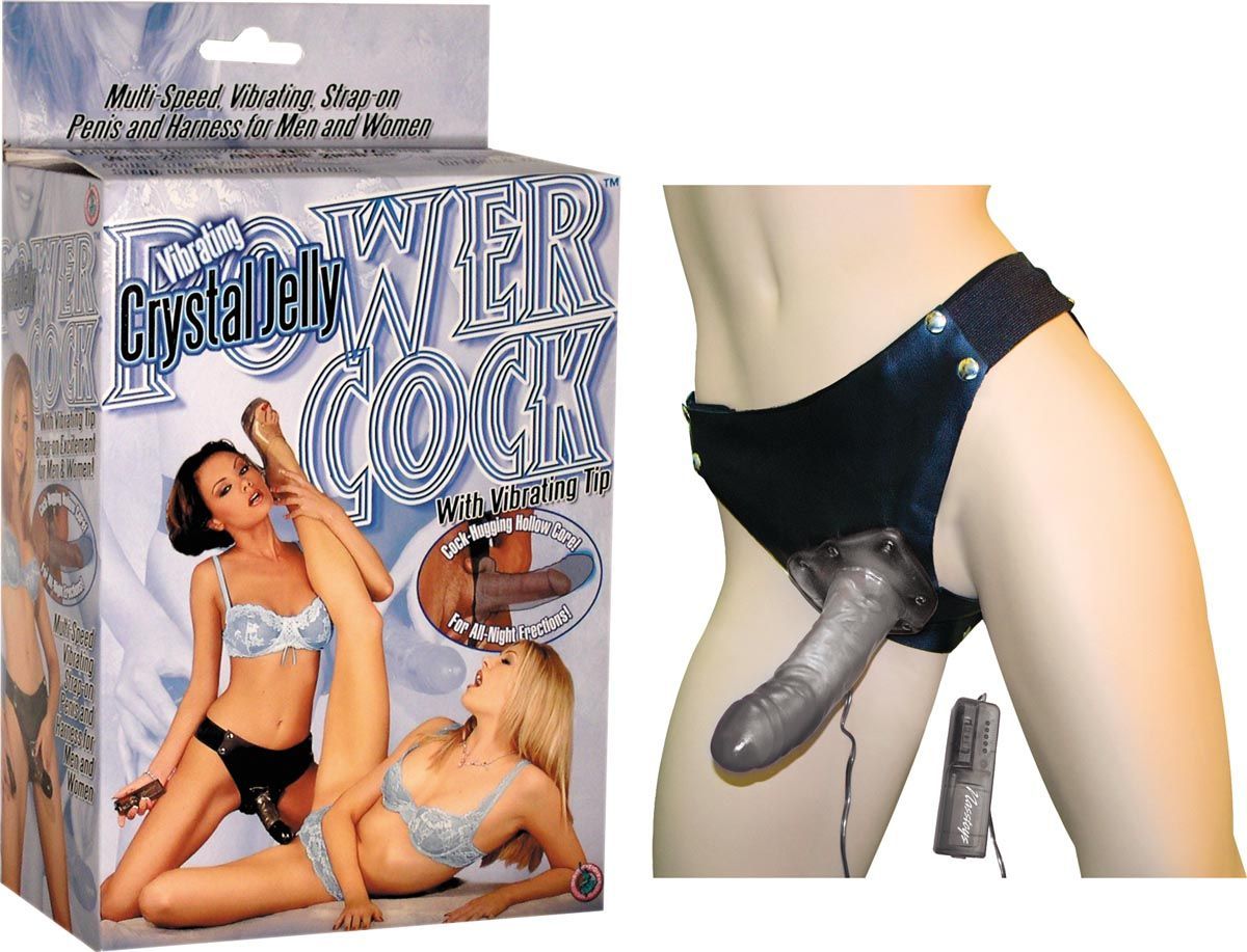 VIBRATING CRYSTAL JELLY POWER COCK-SMOKE - #1673-2