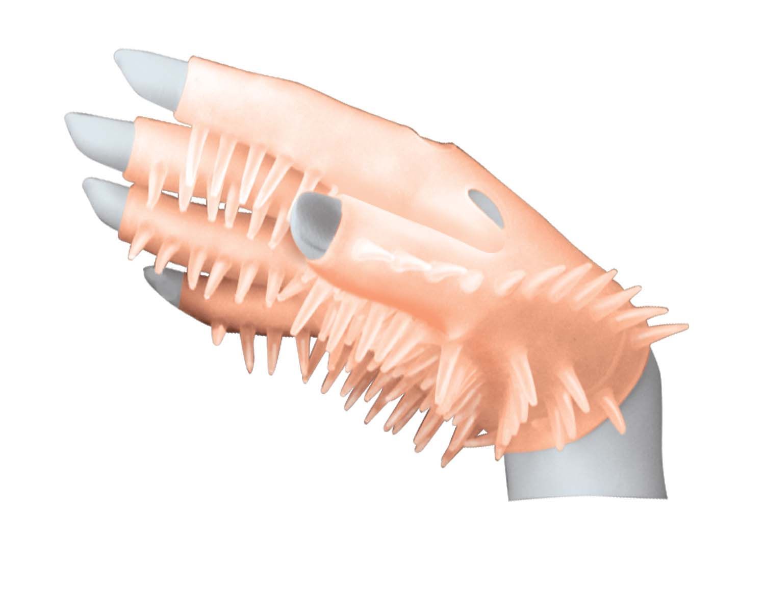 MASTURBATING GLOVE-WHITE - #2492-2