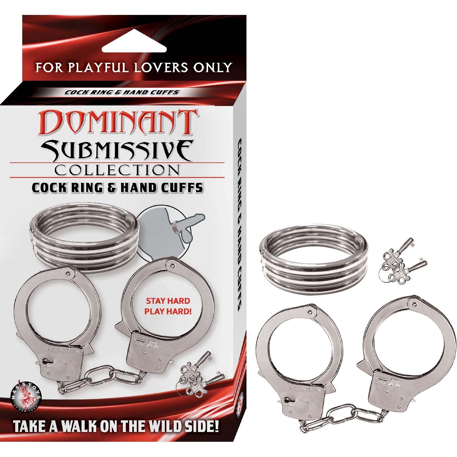 DOMINANT SUBMISSIVE COLLECTION COCKRING &amp; HANDCUFFS - #3113