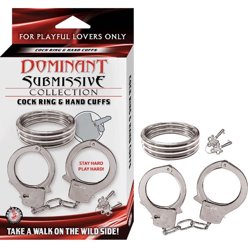 DOMINANT SUBMISSIVE COLLECTION COCKRING &amp; HANDCUFFS - #3113