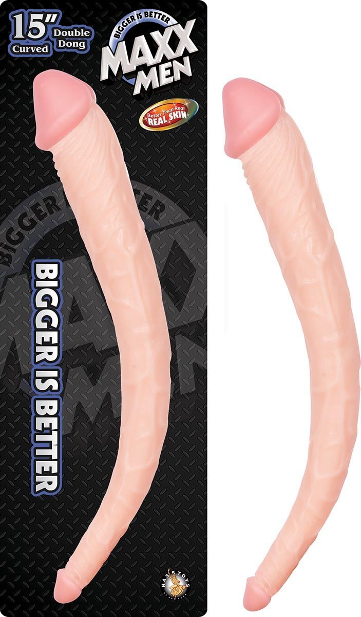 MAXX MEN 15&quot; CURVED DOUBLE DONG - WHITE - #2600