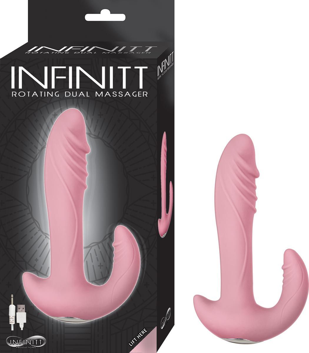 INFINITT ROTATING DUAL MASSAGER-PINK - #2862-1