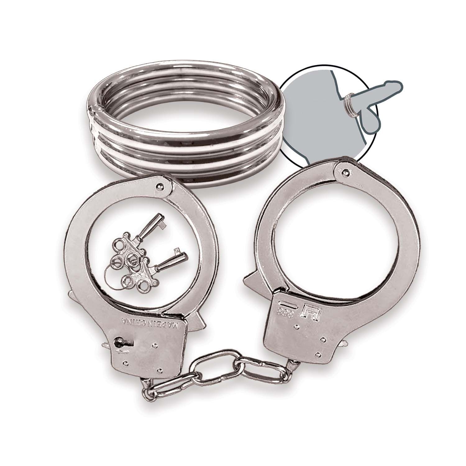 DOMINANT SUBMISSIVE COLLECTION COCKRING &amp; HANDCUFFS - #3113