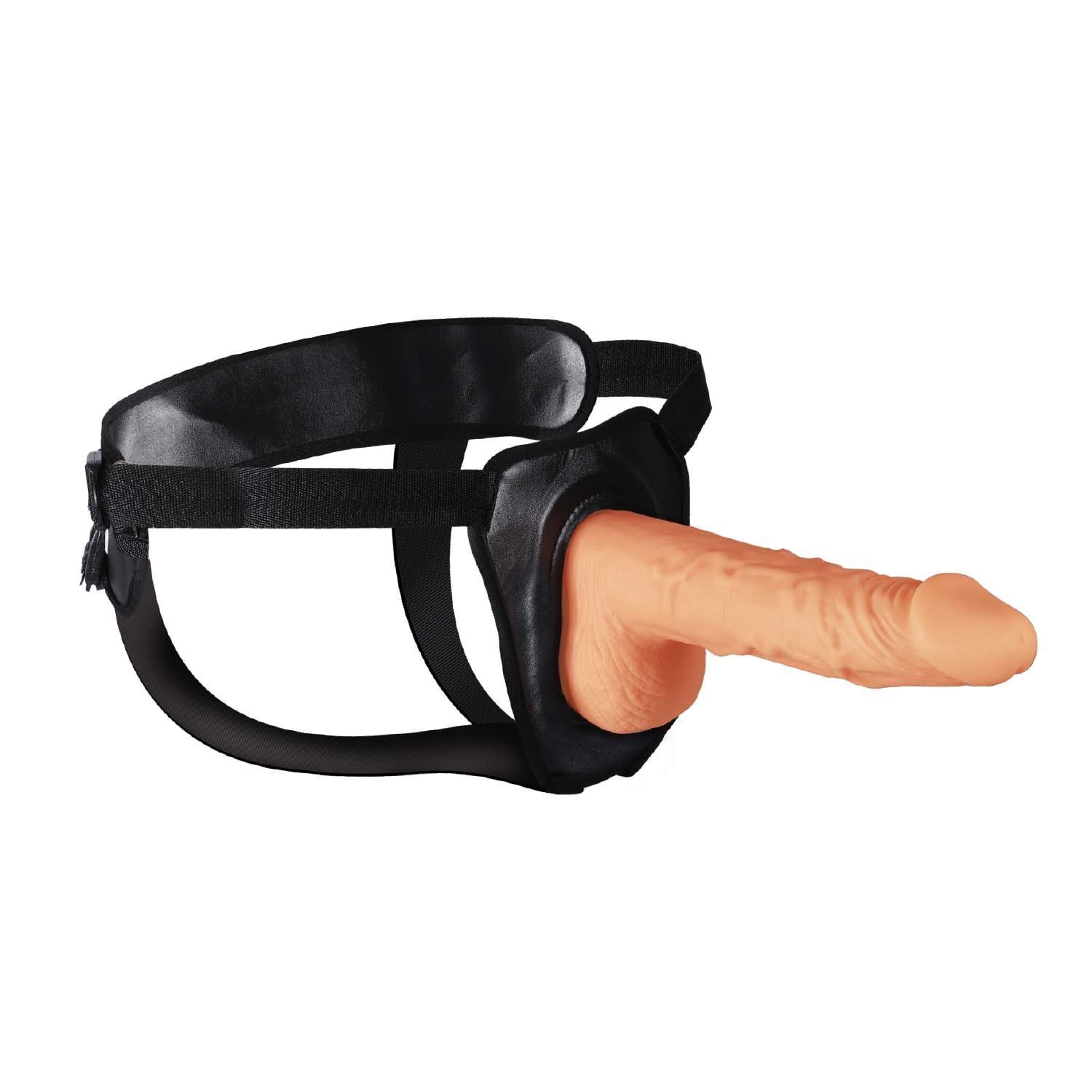 ERECTION ASSISTANT HOLLOW STRAP-ON 9.5&quot;-WHITE - #3056-1
