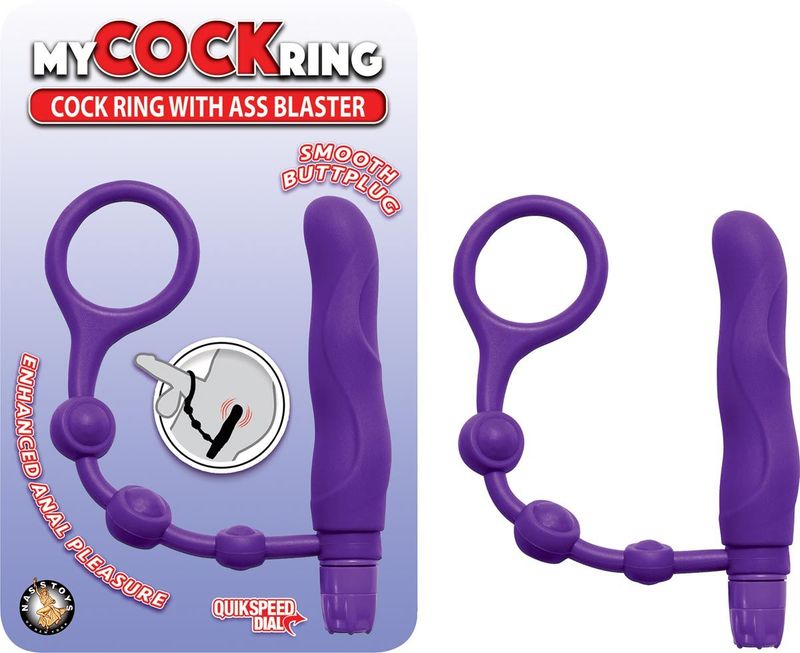 MY COCKRING WITH ASS BLASTER-PURPLE - #2719-2