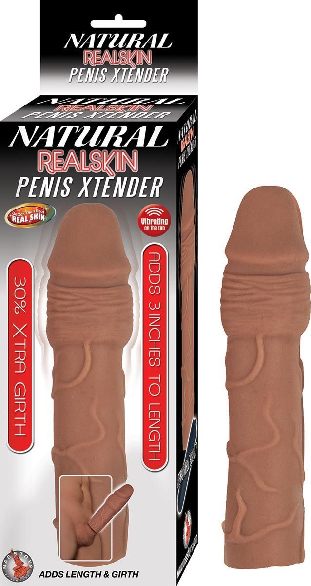 NATURAL REALSKIN PENIS XTENDER-BROWN - #2854-2